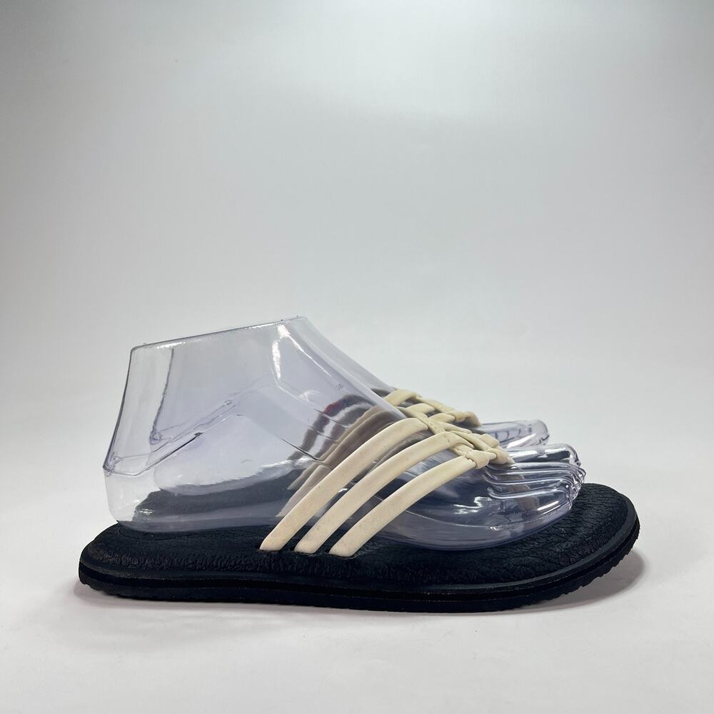 Sanuk Yoga Salty Natural Casual Crisscross Strappy Sandals 1103940 Womens Size 6